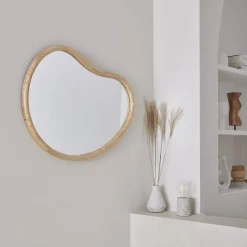 Espejo de madera de abeto decorativo de pared, 85cm