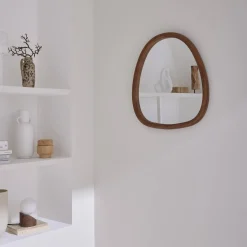Espejo de madera de abeto decorativo de pared, 55cm