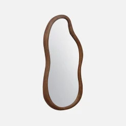 Espejo de madera de hevea decorativo de pared