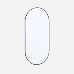 Espejo ovalado de aluminio decorativo de pared, 120cm