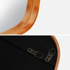 Espejo rectangular de madera decorativo de pared