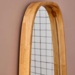 Espejo rectangular de madera decorativo de pared