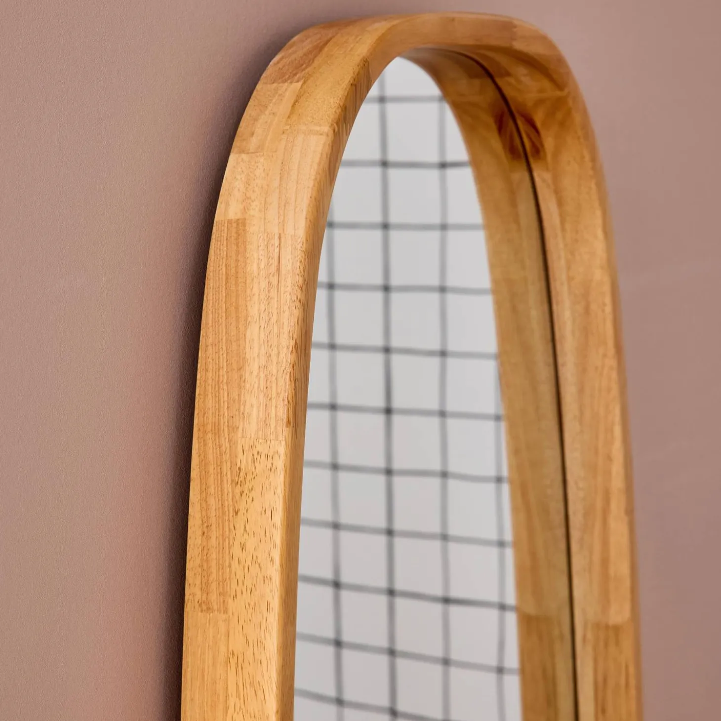 Espejo rectangular de madera decorativo de pared