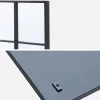 Espejo rectangular industrial en acero decorativo de pared