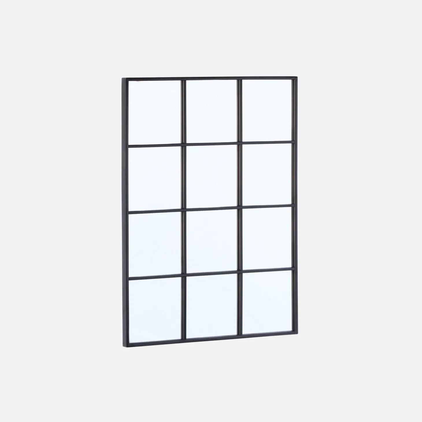 Espejo rectangular industrial en acero decorativo de pared