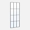 Espejo rectangular industrial en acero decorativo de pared