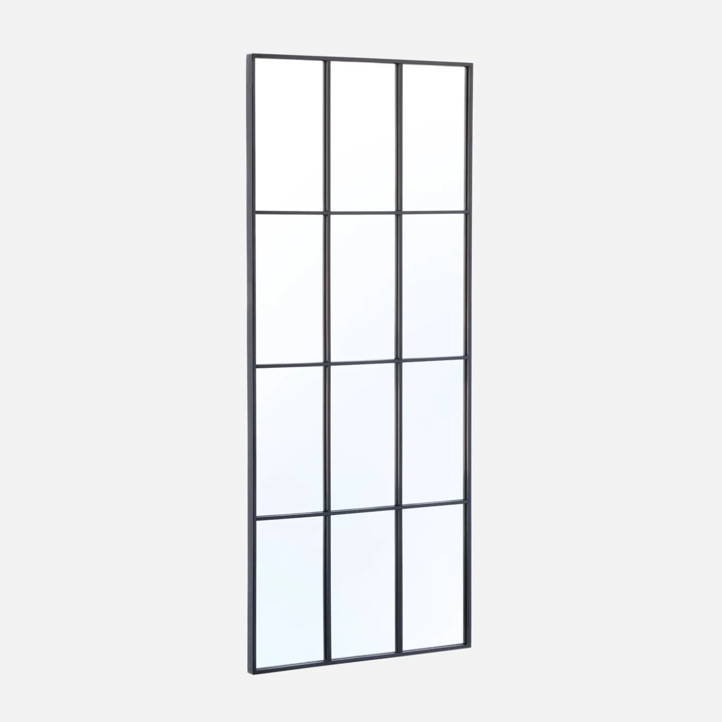 Espejo rectangular industrial en acero decorativo de pared