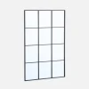 Espejo rectangular industrial en acero decorativo de pared