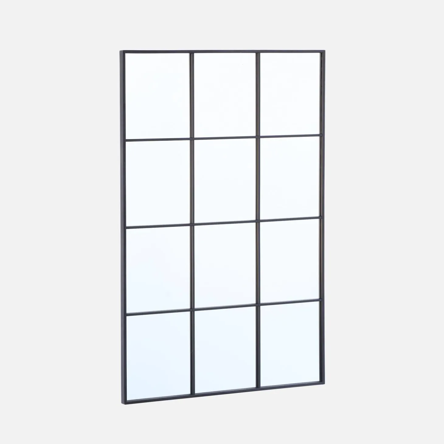 Espejo rectangular industrial en acero decorativo de pared