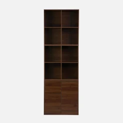 Estante, biblioteca modular con 2 puertas y 8 nichos