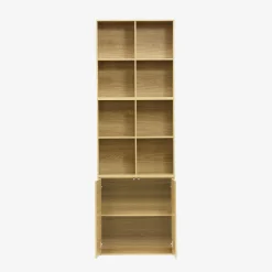 Estante, biblioteca modular con 2 puertas y 8 nichos