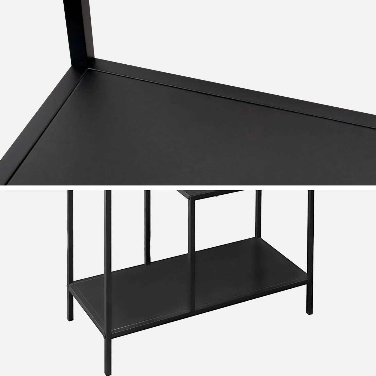 Estantería asimétrica de metal con 4 estanterías