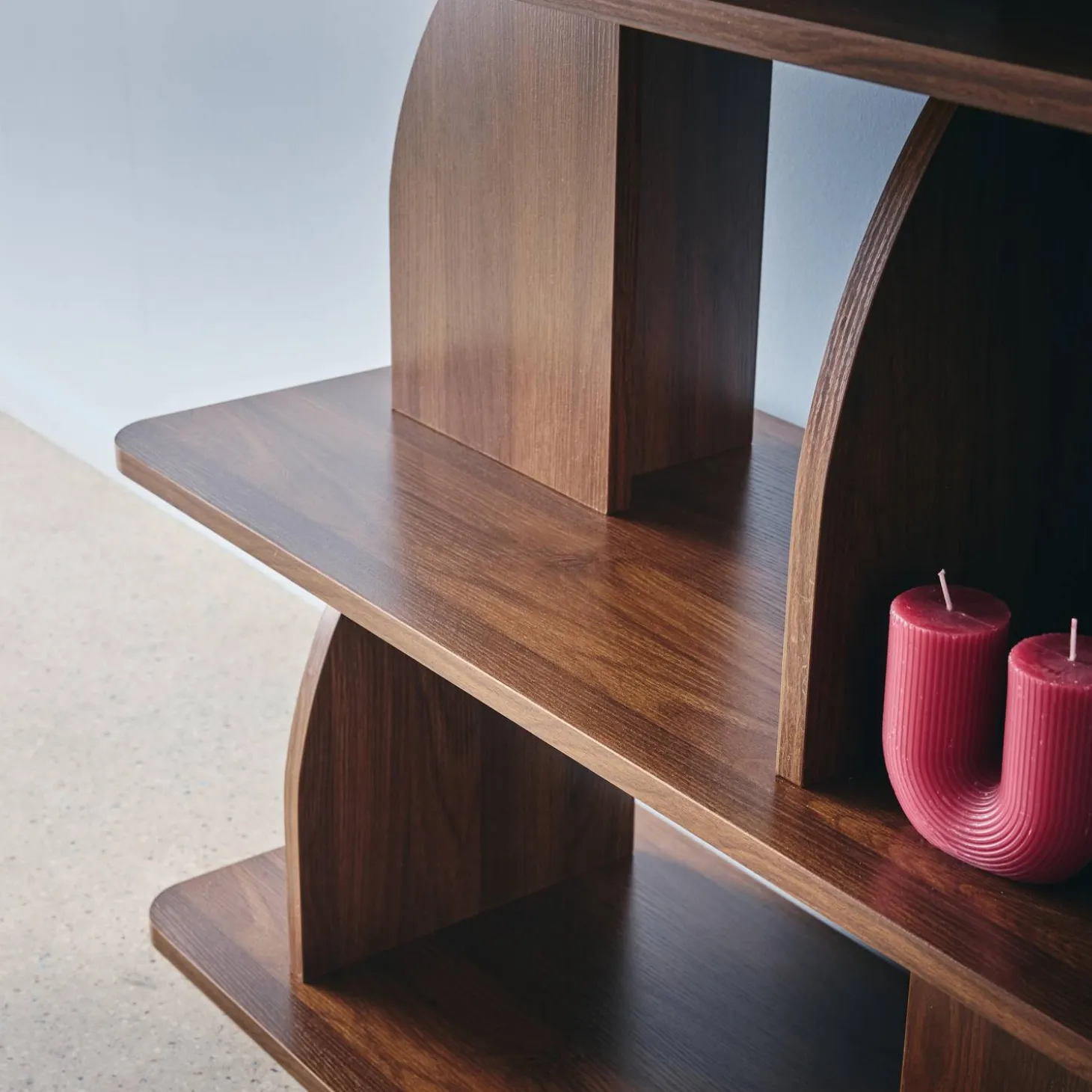 Estantería, biblioteca con decoración estilo madera, 5 niveles