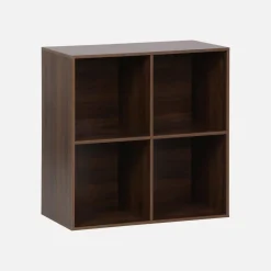 Estantería, biblioteca, módulo de almacenamiento, 4 compartimentos