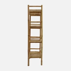 Estantería de bambú 4 niveles, 144cm