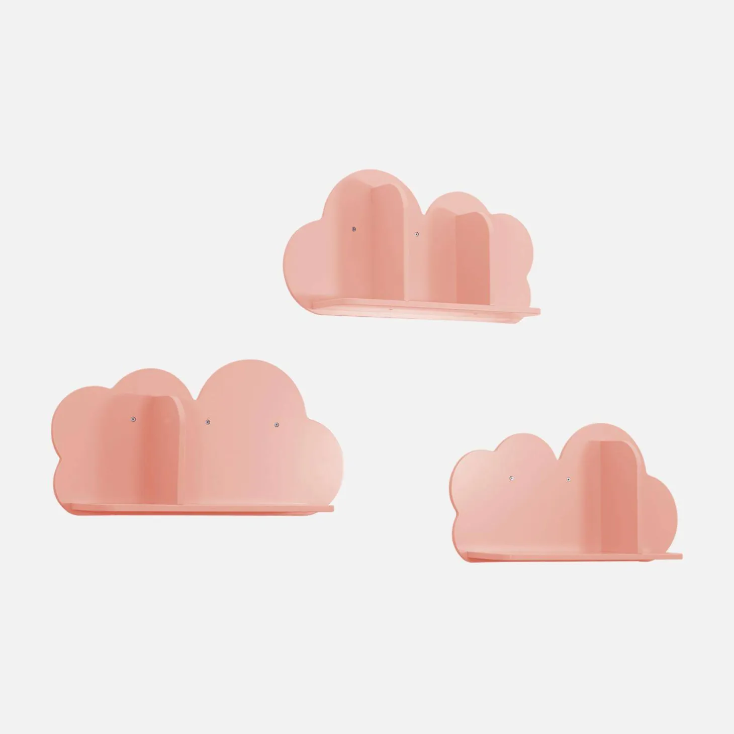 Estantería de pared nube para dormitorio infantil, set de 3