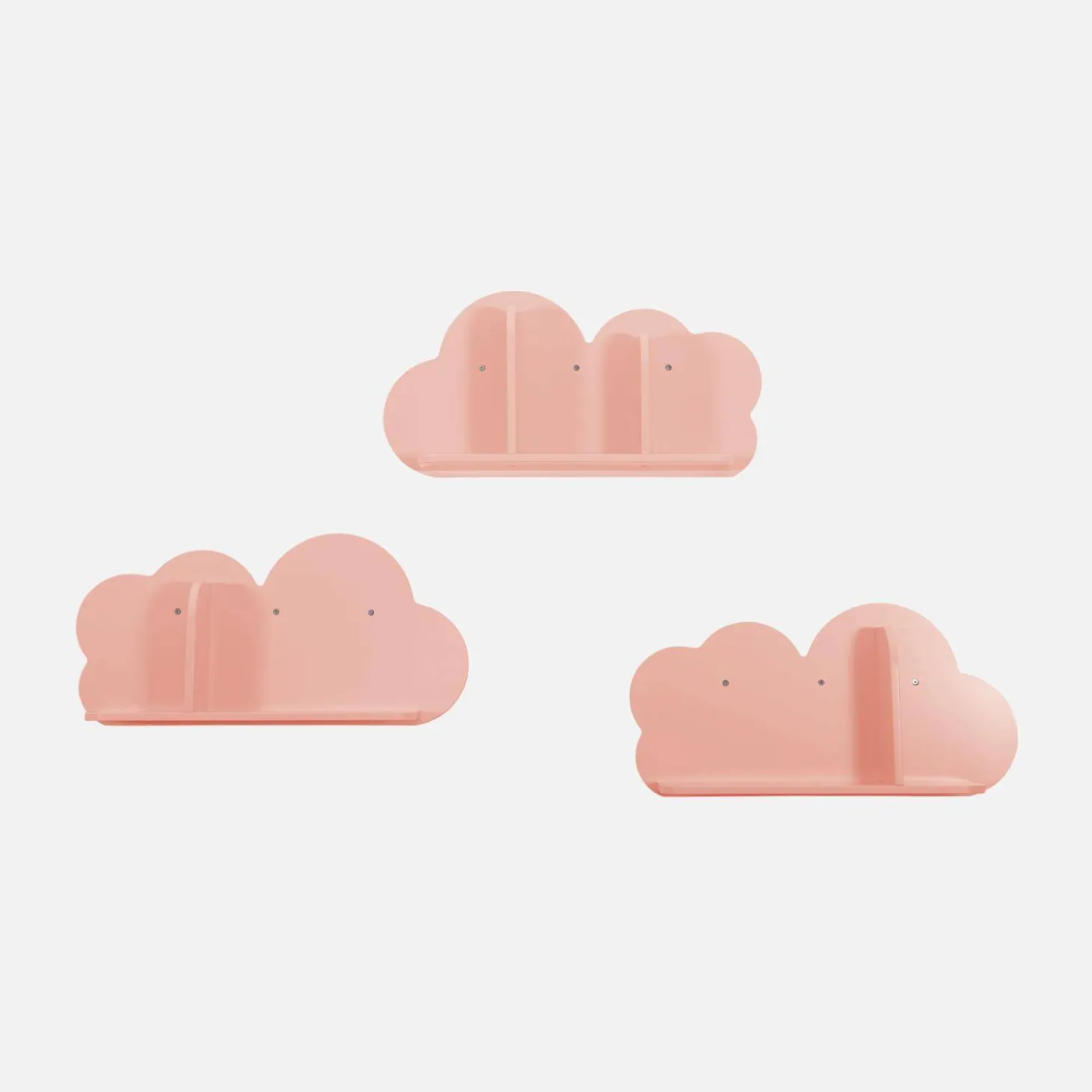 Estantería de pared nube para dormitorio infantil, set de 3
