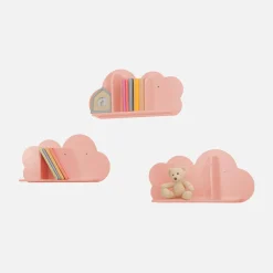 Estantería de pared nube para dormitorio infantil, set de 3