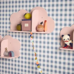 Estantería de pared nube para dormitorio infantil, set de 3