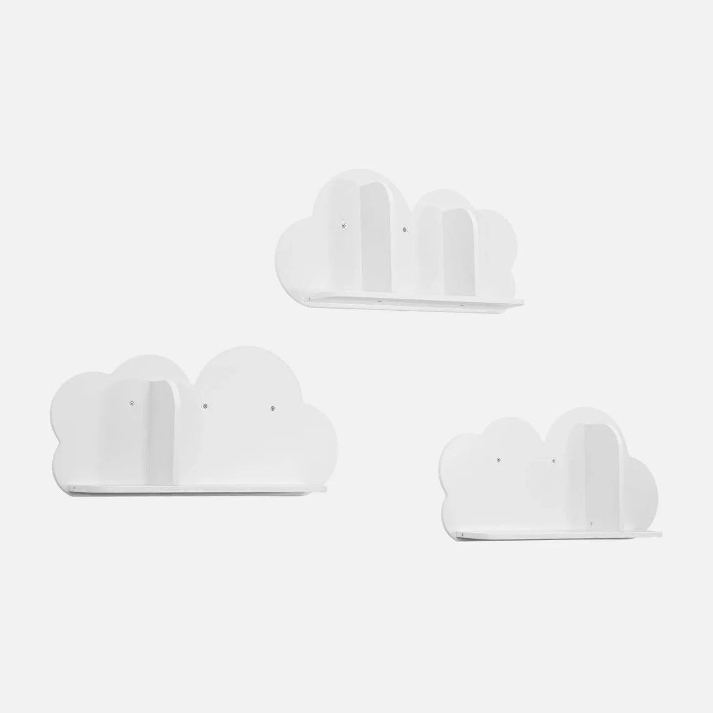 Estantería de pared nube para dormitorio infantil, set de 3