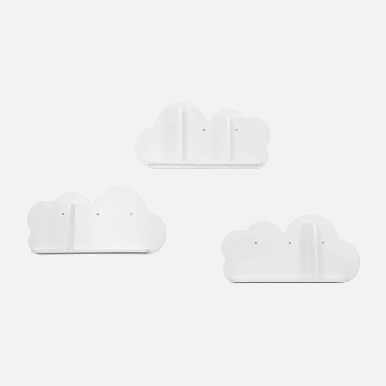 Estantería de pared nube para dormitorio infantil, set de 3