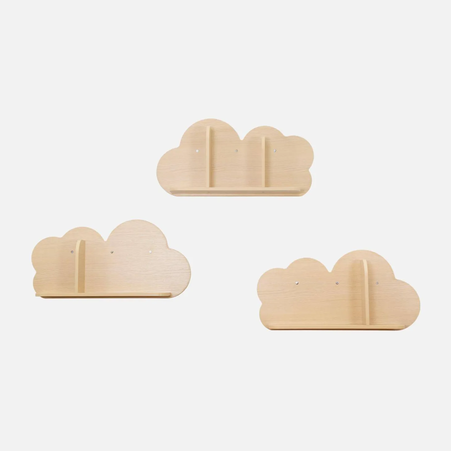 Estantería de pared nube para dormitorio infantil, set de 3