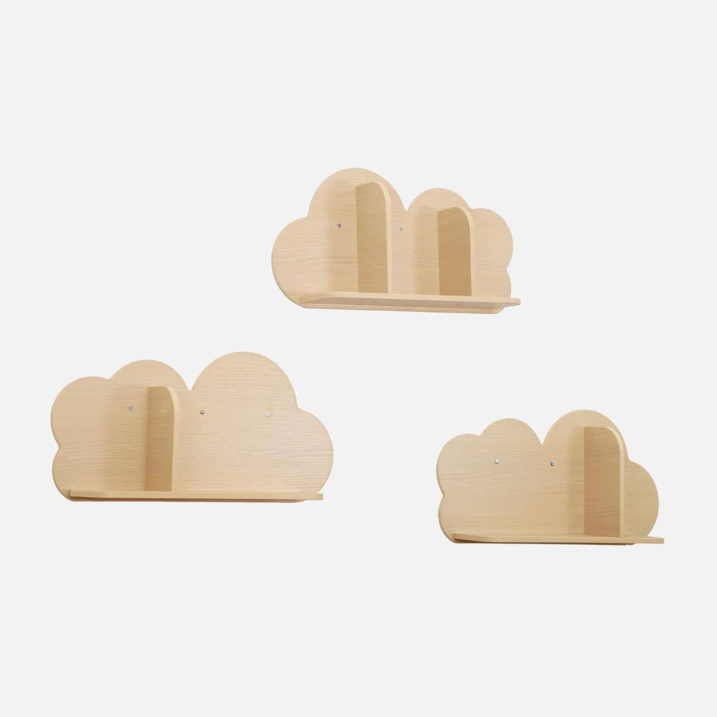 Estantería de pared nube para dormitorio infantil, set de 3