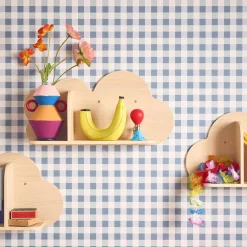 Estantería de pared nube para dormitorio infantil, set de 3