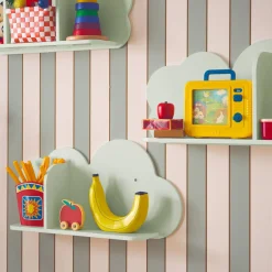 Estantería de pared nube para dormitorio infantil, set de 3