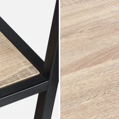 Estantería industrial de metal efecto madera, 6 niveles