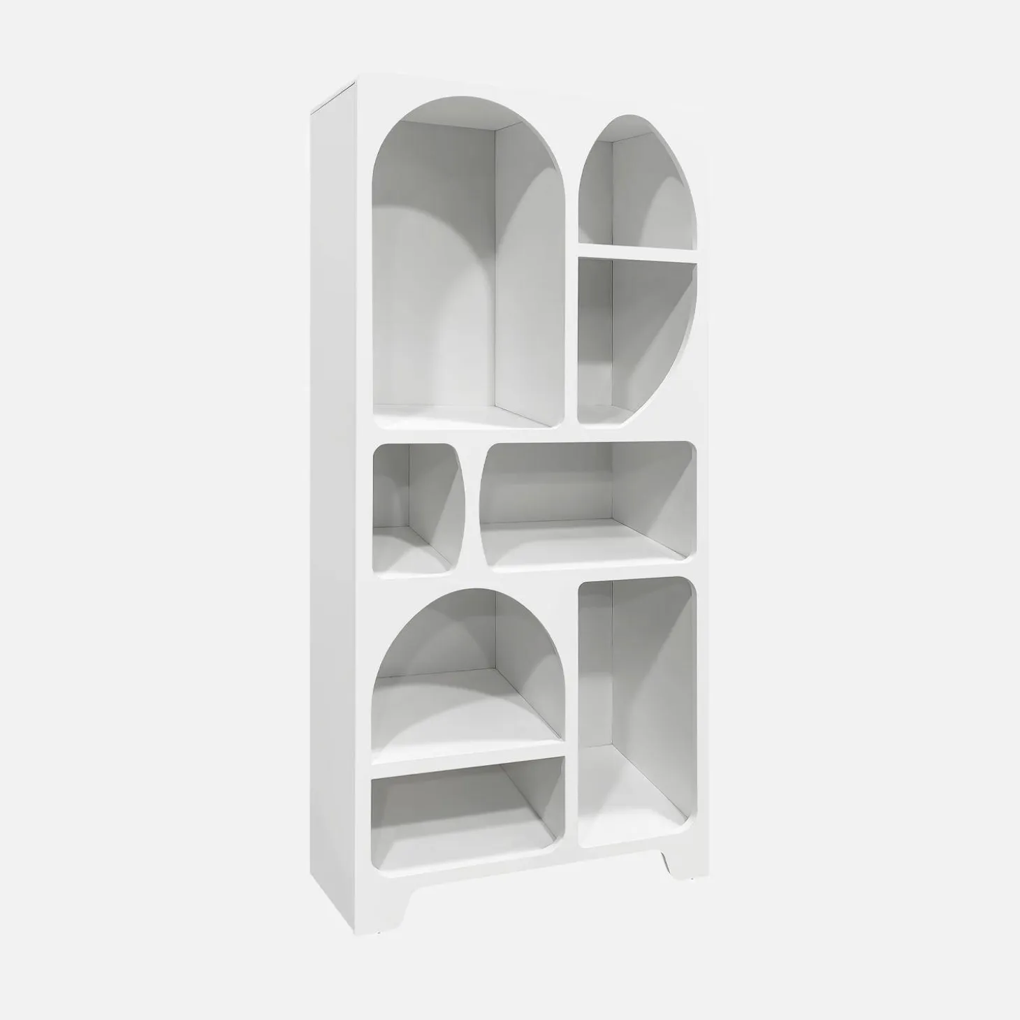 Estantería orgánica de efecto madera con 8 compartimentos