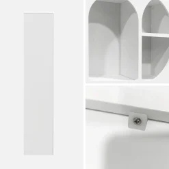 Estantería orgánica de efecto madera con 8 compartimentos