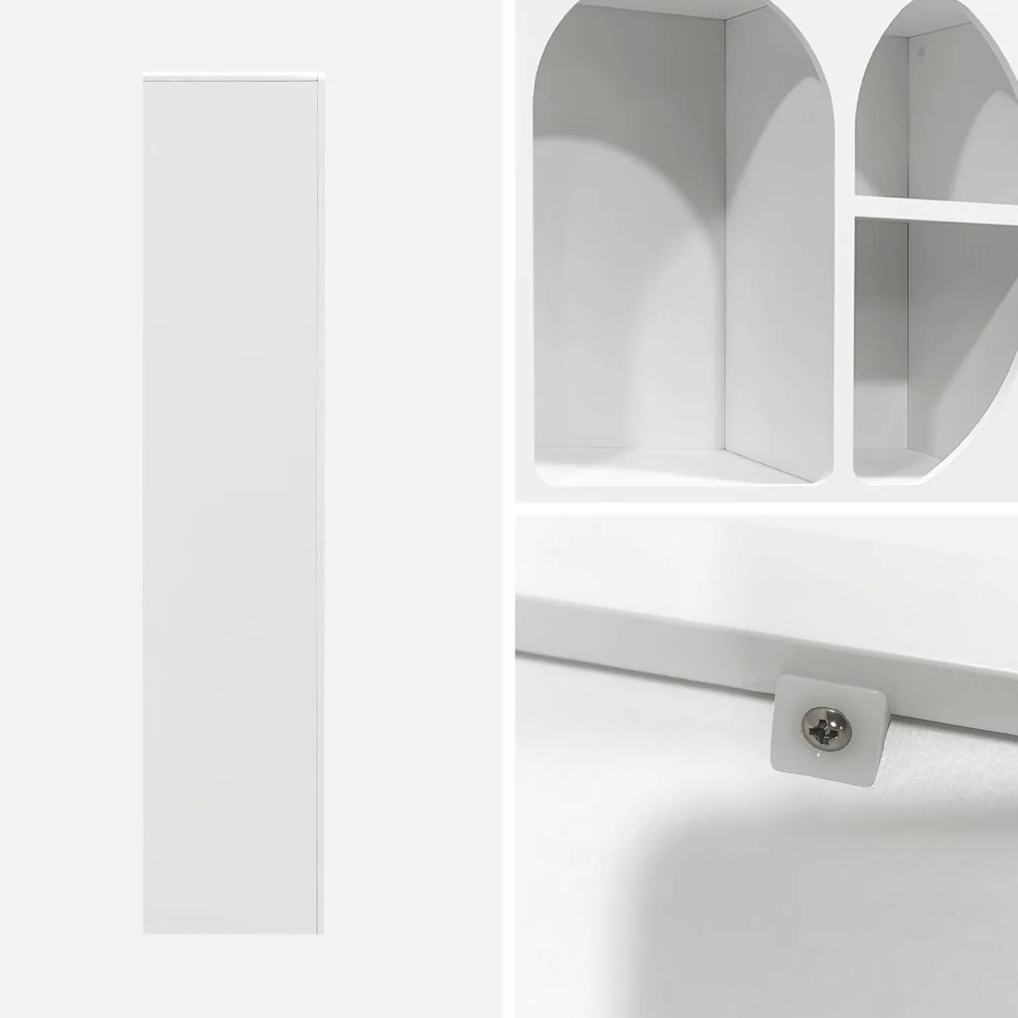 Estantería orgánica de efecto madera con 8 compartimentos
