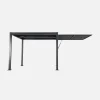 Estor lateral abatible de aluminio y textileno para pérgola bioclimática, 3m