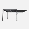 Estor lateral abatible de aluminio y textileno para pérgola bioclimática, 4m