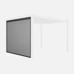 Estor lateral enrollable para pérgola bioclimática, 3m