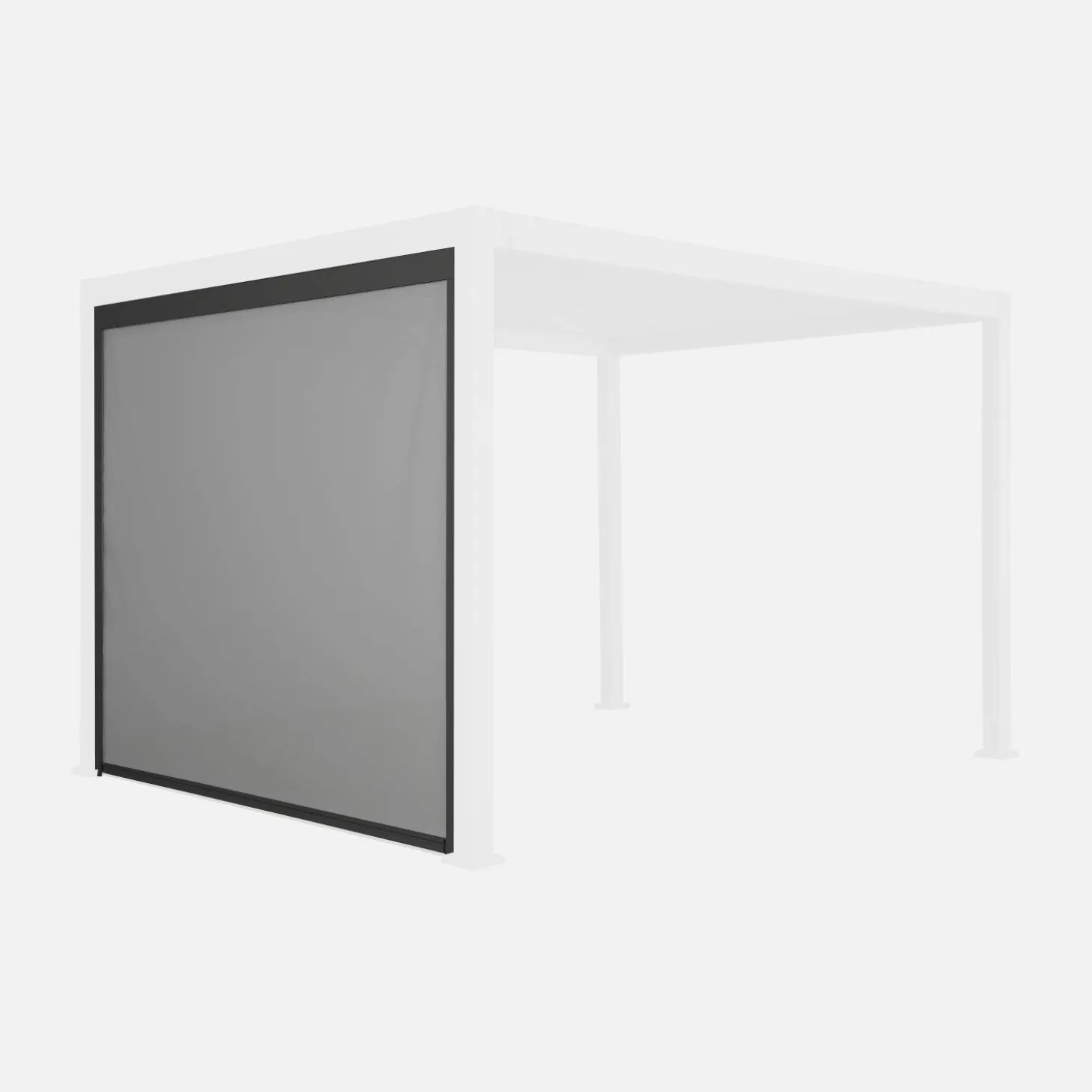 Estor lateral enrollable para pérgola bioclimática, 3m