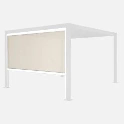 Estor lateral enrollable de aluminio y textileno para pérgola bioclimática, 3m