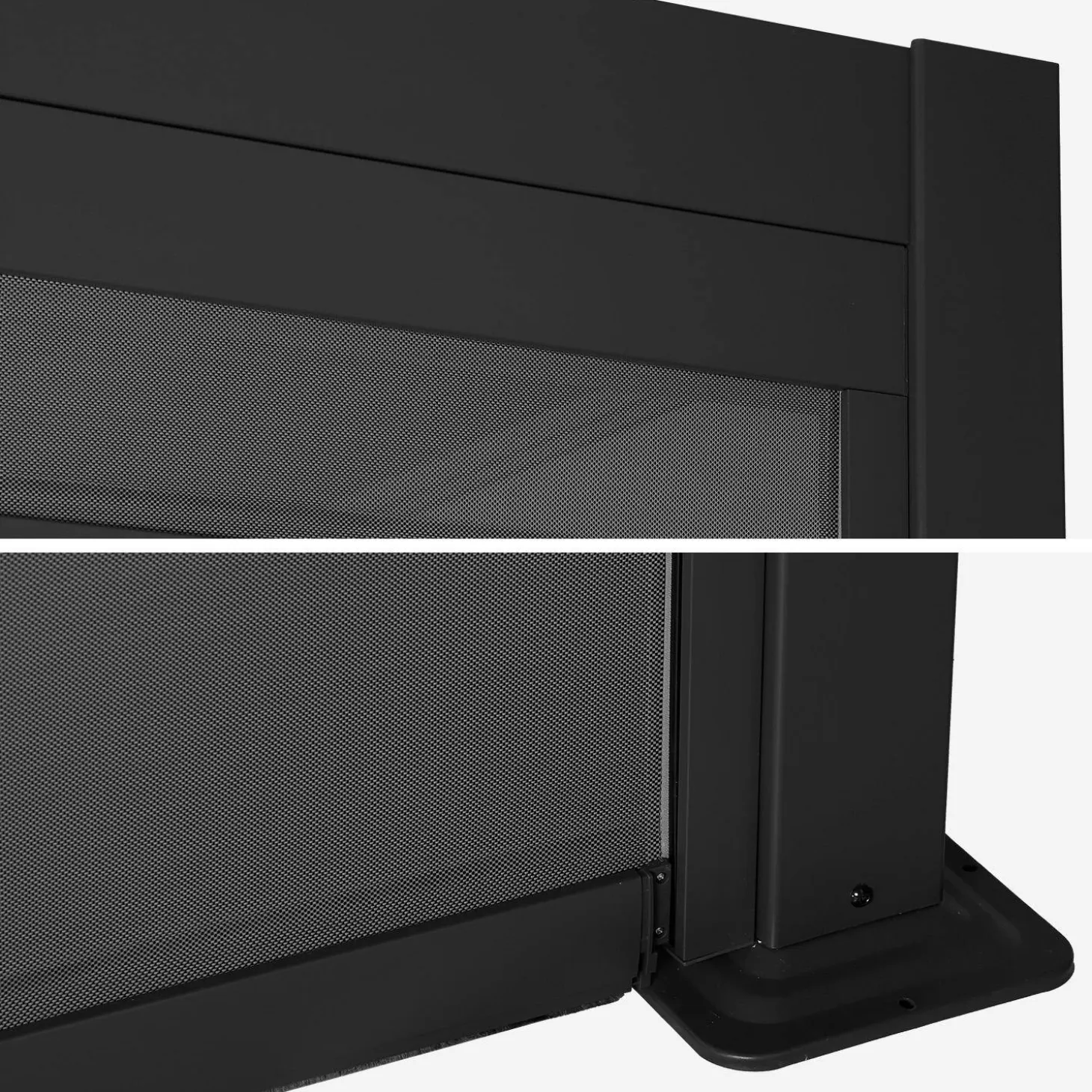 Estor lateral enrollable de aluminio y textileno para pérgola bioclimática, 3m
