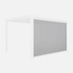 Estor lateral enrollable de aluminio y textileno para pérgola bioclimática, 4m