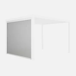 Estor lateral enrollable de aluminio y textileno para pérgola bioclimática, 3m