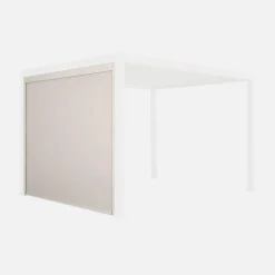 Estor lateral enrollable de aluminio y textileno para pérgola bioclimática, 3m