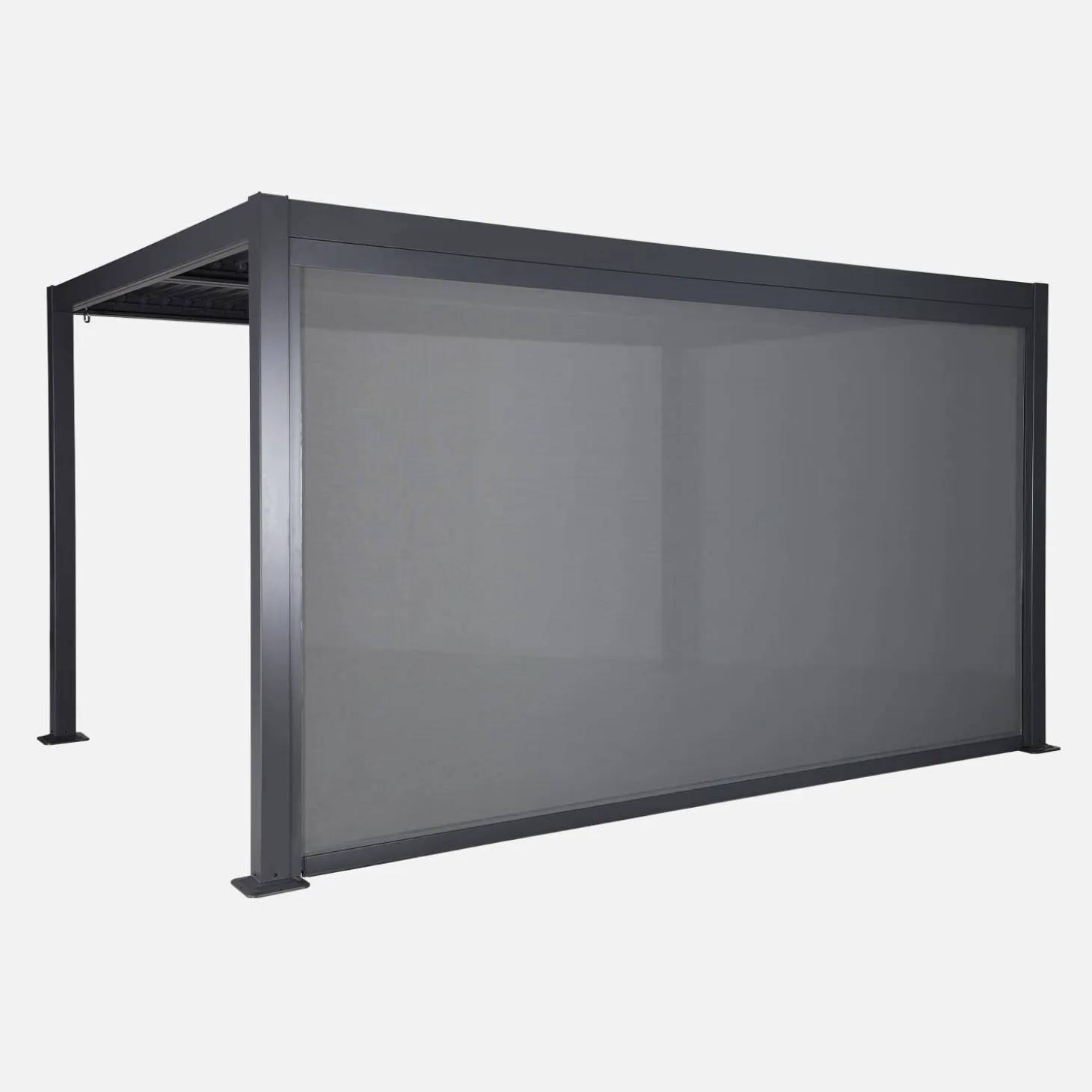 Estor lateral enrollable para pérgola bioclimática, 4m