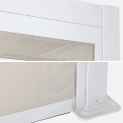 Estor lateral enrollable de aluminio y textileno para pérgola bioclimática, 4m