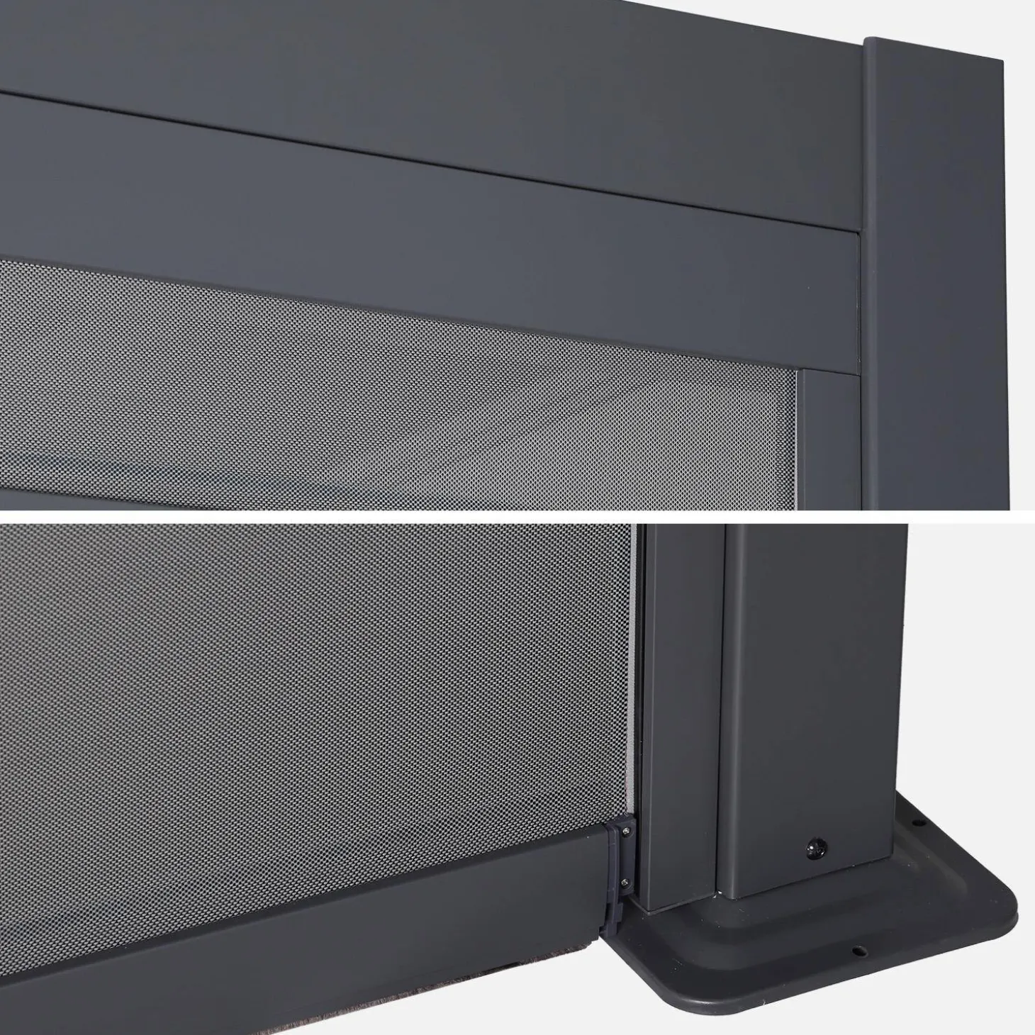 Estor lateral enrollable para pérgola bioclimática, 3m