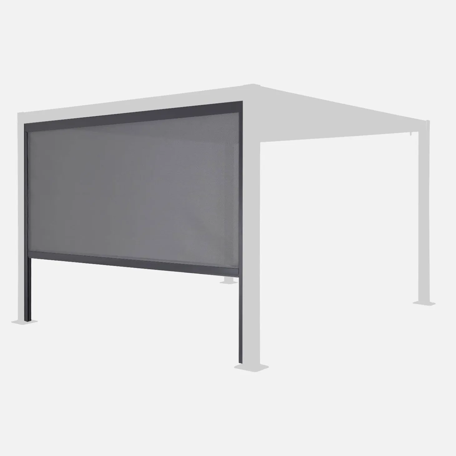 Estor lateral enrollable para pérgola bioclimática, 3m