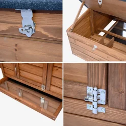 Gallinero de madera con corral para 2 gallinas