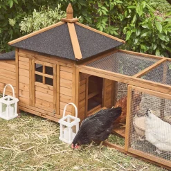 Gallinero de madera con corral para 2 gallinas