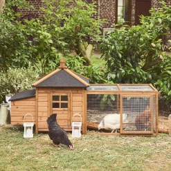 Gallinero de madera con corral para 2 gallinas