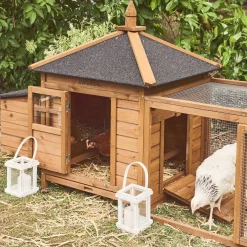 Gallinero de madera con corral para 2 gallinas